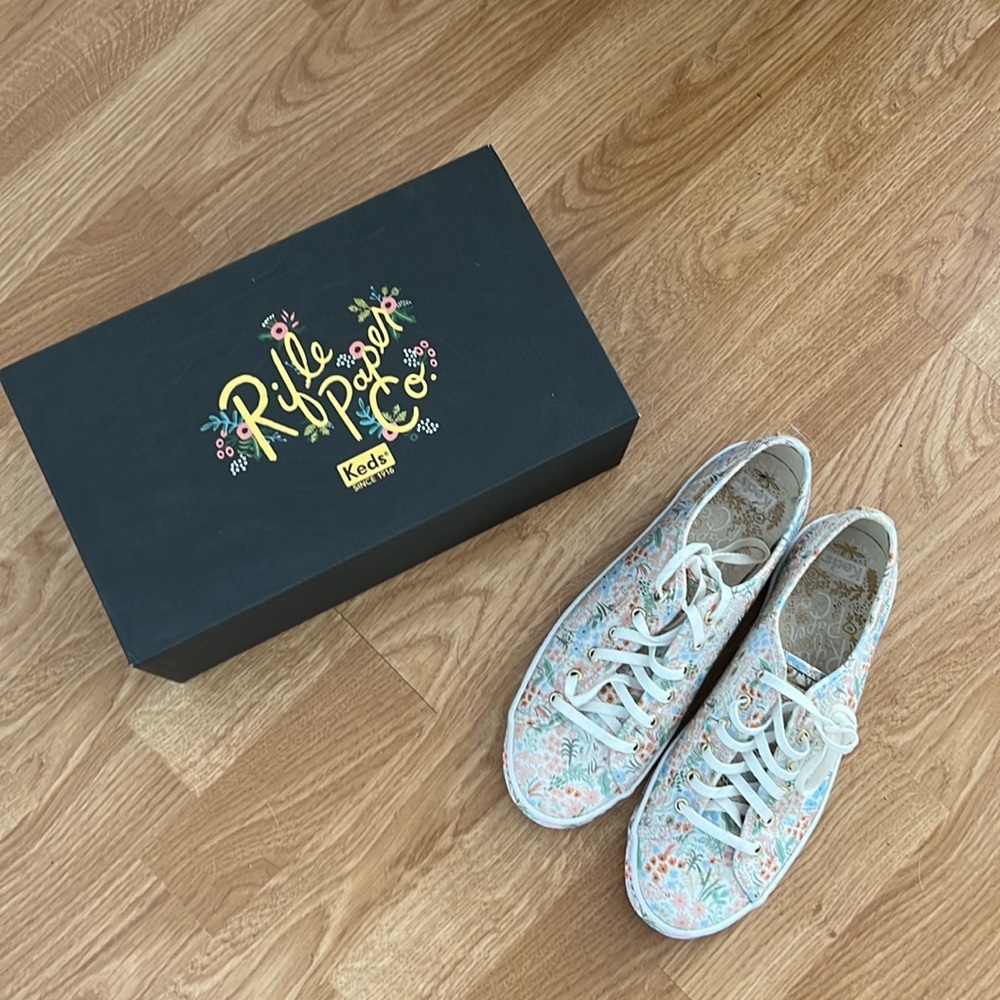 KEDS x RIFLE PAPER CO. Kickstart Meadow Print Sneaker Women's Size 8.5